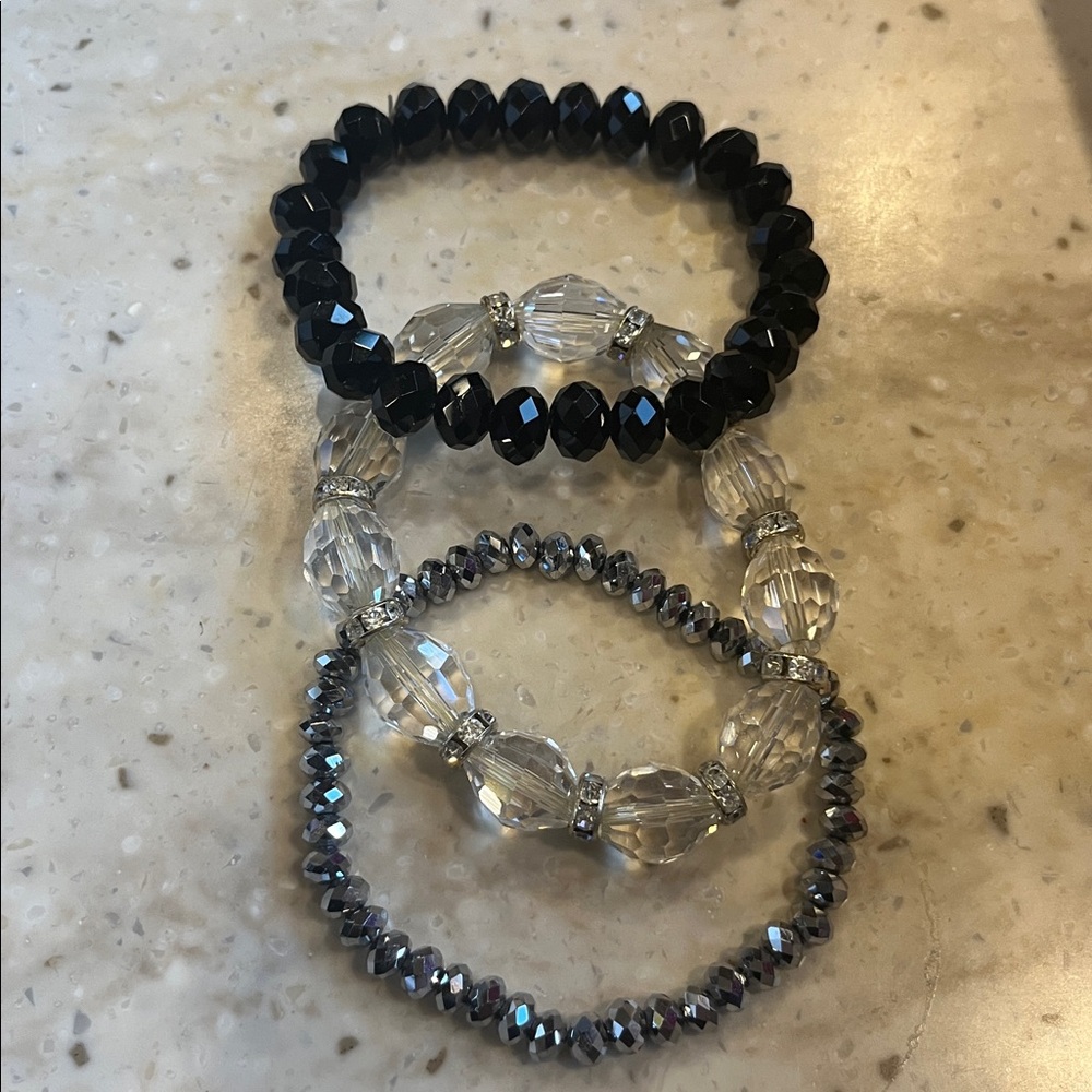 Trifecta of Bling Stretch Bracelets
